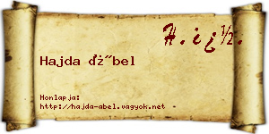 Hajda Ábel névjegykártya