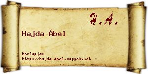 Hajda Ábel névjegykártya