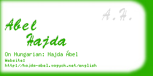 abel hajda business card