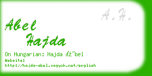 abel hajda business card